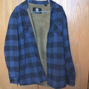 Men’s Blue lined flannel